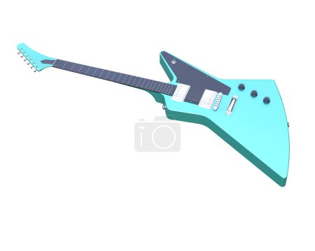 Téléchargez les photos : Guitare électrique isolée sur fond blanc - en image libre de droit