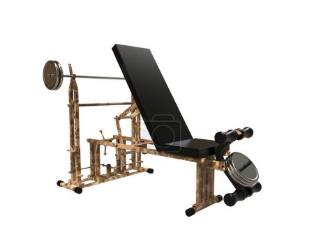 Photo for Gym equipment  isolated on  background. 3d rendering - illustration - Royalty Free Image