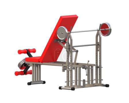 Photo for Gym equipment  isolated on  background. 3d rendering - illustration - Royalty Free Image