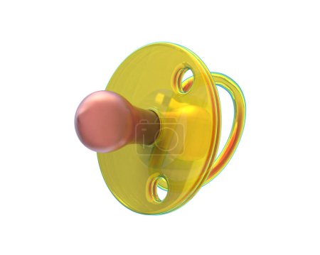 Photo for Baby pacifier isolated on background. 3d rendering - illustration - Royalty Free Image