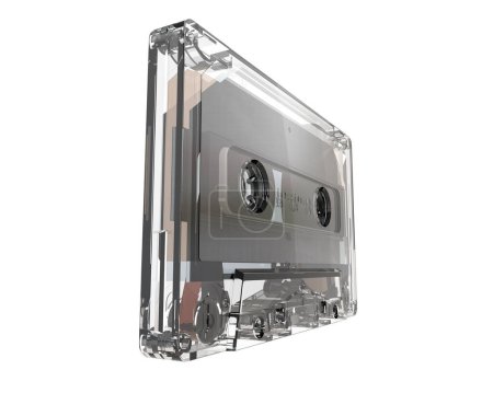 Téléchargez les photos : Vieille cassette audio sur fond blanc - en image libre de droit