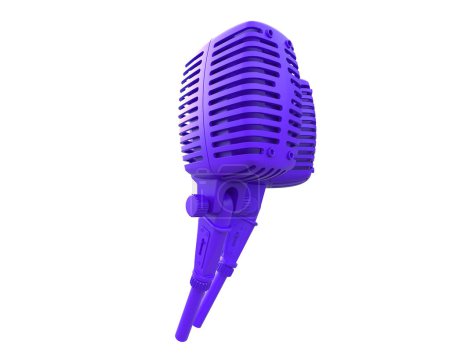 Photo for Vintage concert microphones isolated on background. 3d rendering - illustration - Royalty Free Image