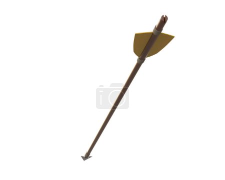 Photo for Bow arrow isolated on background. 3d rendering - illustration - Royalty Free Image