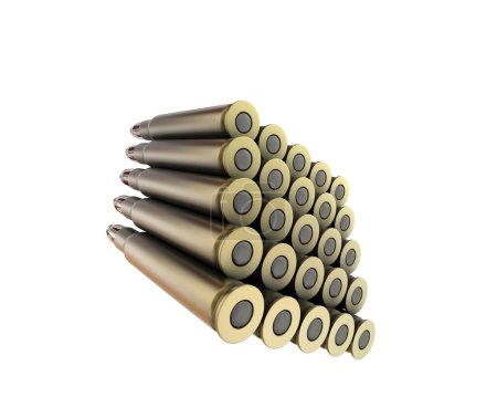 Photo for Bullets isolated on white background - Royalty Free Image