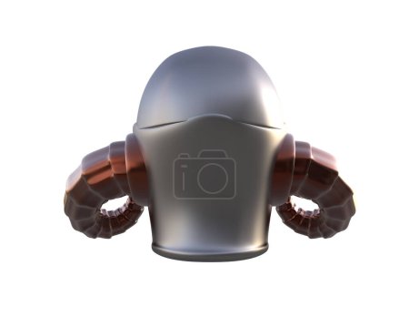 Photo for Gladiator helmet isolated on  background. 3d rendering - illustration - Royalty Free Image