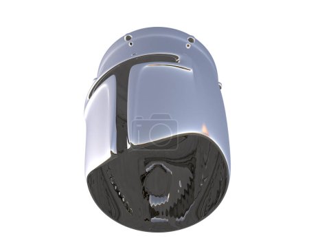 Photo for Medieval helmet isolated on background. 3d rendering - illustration - Royalty Free Image