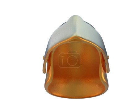 Photo for Medieval helmet isolated on background. 3d rendering - illustration - Royalty Free Image