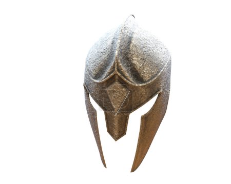 Photo for Spartan helmet on white background - Royalty Free Image