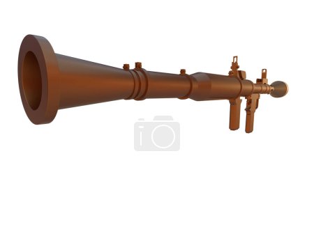 Grenade launcher isolated on  background. 3d rendering - illustration