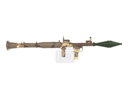Photo for Grenade launcher isolated on  background. 3d rendering - illustration - Royalty Free Image