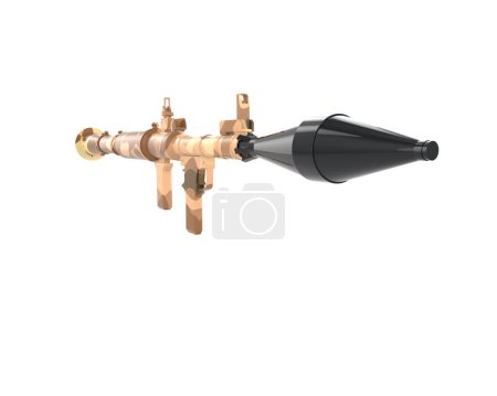Photo for Grenade launcher isolated on  background. 3d rendering - illustration - Royalty Free Image
