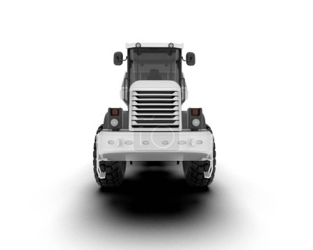 Foto de Gran camión pesado sobre fondo blanco. renderizado 3d. Van blanca aislada sobre fondo blanco. representación 3d - ilustración - Imagen libre de derechos