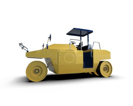Compactor isolated on background. 3d rendering - illustration
