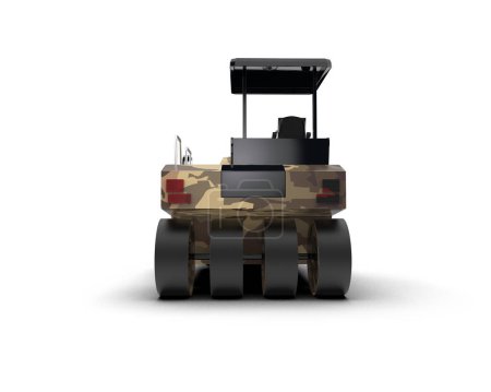 Compactor isolated on background. 3d rendering - illustration