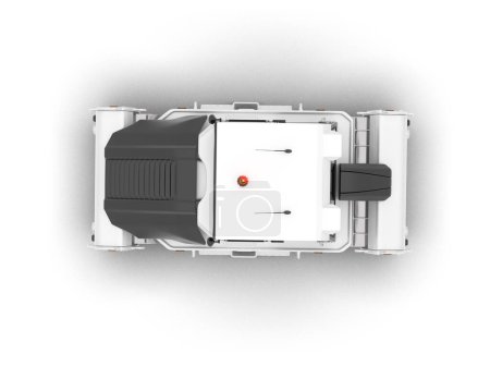 Foto de Compactador aislado sobre fondo blanco. representación 3d - ilustración - Imagen libre de derechos