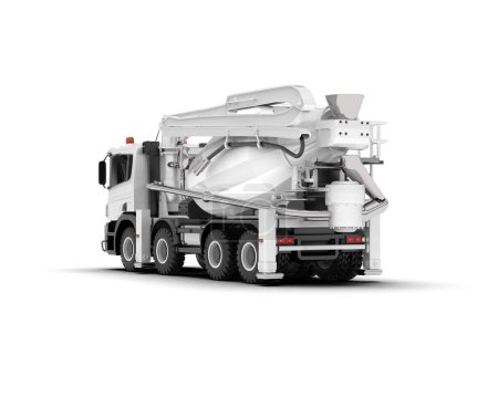 Photo for Concrete Mixer Truck Isolated. 3D rendering - Royalty Free Image