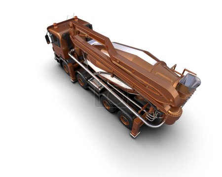 Téléchargez les photos : Mélangeur de béton Camion isolé. rendu 3D - en image libre de droit