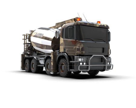 Téléchargez les photos : Camion moderne isolé sur fond blanc illustration 3 d - en image libre de droit