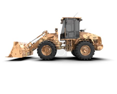 Photo for Loader isolated on background. 3d rendering - illustration - Royalty Free Image