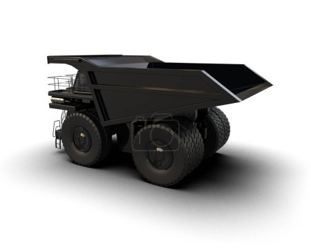 Photo for Mining truck isolated on background. 3d rendering - illustration - Royalty Free Image