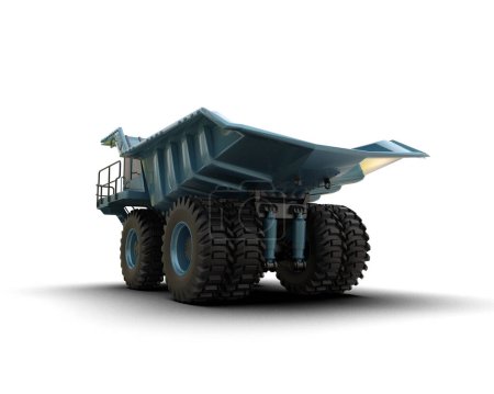 Foto de Camión minero aislado sobre fondo blanco. representación 3d - ilustración - Imagen libre de derechos