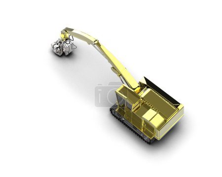 Photo for Harvester isolated on background. 3d rendering - Royalty Free Image