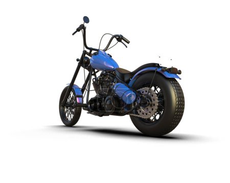Foto de Motorcycle isolated on white background. 3d rendering - illustration - Imagen libre de derechos