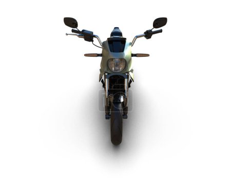Photo for Motorcycle isolated on white background. 3d rendering - illustration - Royalty Free Image