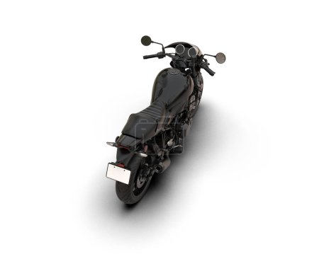 Foto de Motorcycle isolated on background. 3d rendering - illustration - Imagen libre de derechos