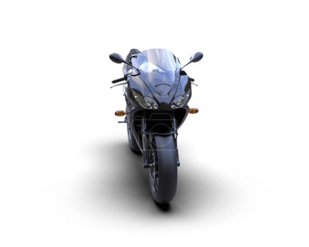 Photo for Fast bike isolated on background. 3d rendering - illustration - Royalty Free Image