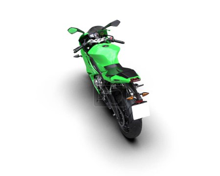 Photo for Fast bike isolated on background. 3d rendering - illustration - Royalty Free Image
