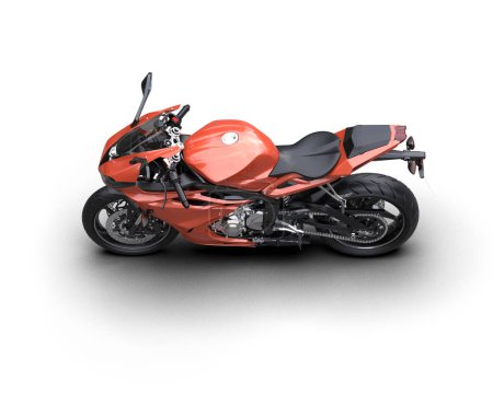 Foto de Motocicleta con sidecar aislado sobre fondo. representación 3d - ilustración - Imagen libre de derechos