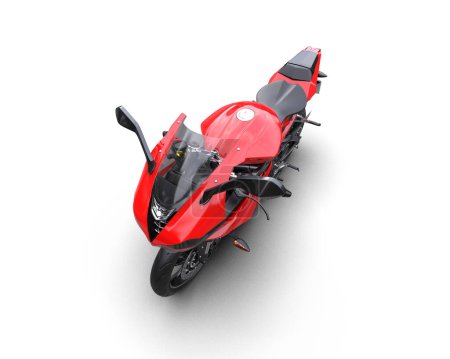 Foto de Motorcycle  isolated on background. 3d rendering - illustration - Imagen libre de derechos