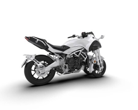 Foto de Super moto aislada en el fondo. representación 3d - ilustración - Imagen libre de derechos