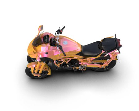 Photo for Super bike isolated on background. 3d rendering - illustration - Royalty Free Image