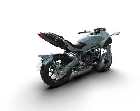 Foto de Super moto aislada en el fondo. representación 3d - ilustración - Imagen libre de derechos