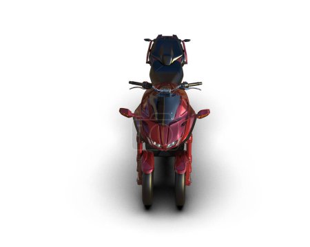 Téléchargez les photos : Super bike isolated on background. 3d rendering - illustration - en image libre de droit