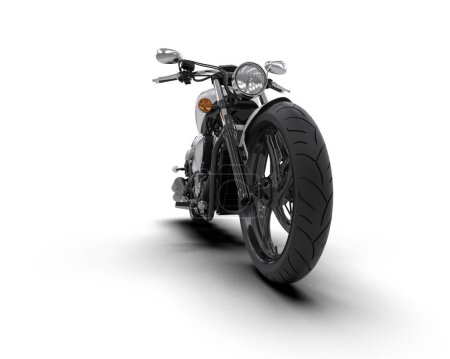 Téléchargez les photos : Moto isolée en arrière-plan. rendu 3d - illustration - en image libre de droit
