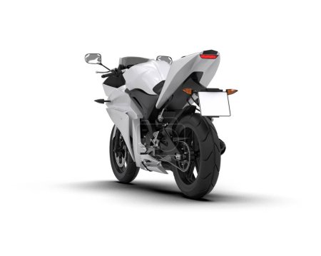 Photo for Motorcycle isolated on background. 3d rendering - illustration - Royalty Free Image