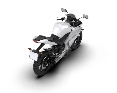 Téléchargez les photos : Motorcycle isolated on background. 3d rendering - illustration - en image libre de droit