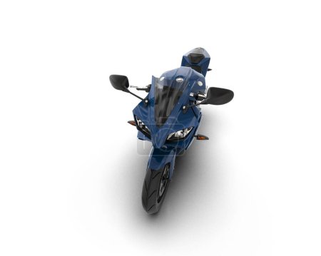 Téléchargez les photos : Motorcycle isolated on background. 3d rendering - illustration - en image libre de droit