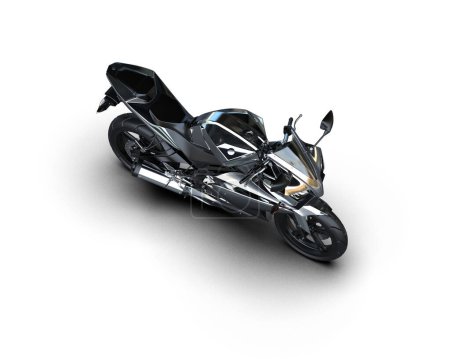 Foto de Motocicleta aislada sobre fondo. representación 3d - ilustración - Imagen libre de derechos