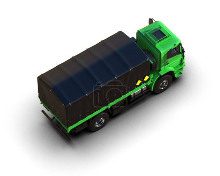 Photo for Military truck isolated on background. 3d rendering - illustration - Royalty Free Image