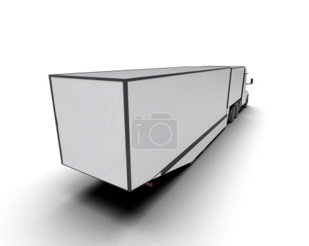Photo for Truck isolated on background. 3d rendering - illustration - Royalty Free Image