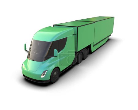 Photo for Truck isolated on background. 3d rendering - illustration - Royalty Free Image