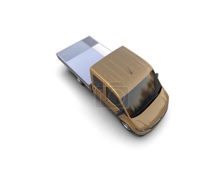 Photo for Pickup truck isolated on background. 3d rendering - illustration - Royalty Free Image