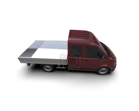 Téléchargez les photos : Pickup truck isolated on background. 3d rendering - illustration - en image libre de droit