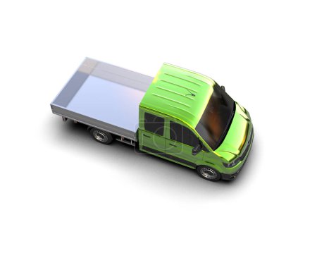 Photo for Pickup truck isolated on background. 3d rendering - illustration - Royalty Free Image