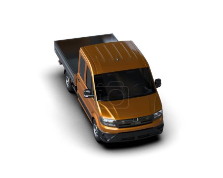 Foto de Pickup truck isolated on background. 3d rendering - illustration - Imagen libre de derechos