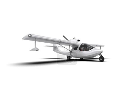 Photo for Aircraft isolated on white background. 3d rendering - illustration - Royalty Free Image